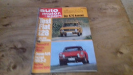 142 / AUTO MOTOR UND SPORT N° 21 1969  TEST FIAT 128 /RENAULT 12 / AUSTIN MAXI /FERRARI 365 2+2 - Automobili & Trasporti