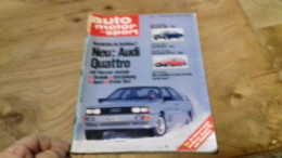 142 / AUTO MOTOR UND SPORT N° 4 1981 AUDI QUATTRO / ALFA ROMEO GTV 6 / MERCEDES 200 - Auto & Verkehr