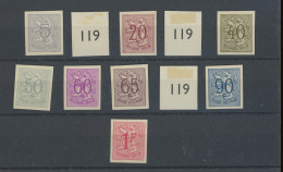 1951. Chiffres 849/859  (tirage 200  Ex).met *. Avec Charnière - 1941-1960
