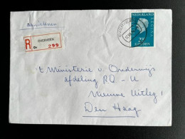 NETHERLANDS 1974 REGISTERED LETTER OVERVEEN TO 'S GRAVENHAGE 12-07-1974 NEDERLAND AANGETEKEND - Lettres & Documents