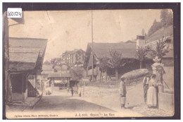 DISTRICT D'AIGLE - GRYON - LA RUE - ( PLI DIAGONAL ET USURE ) - Gryon