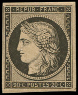 * EMISSION DE 1849 - R3f  20c. Noir Sur Jaune, REIMPRESSION, TB - 1849-1850 Ceres