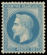 * EMPIRE LAURE - 29Aa 20c. Bleu Foncé, T I, Très Bon Centrage, TTB - 1863-1870 Napoleon III With Laurels