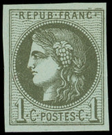 ** EMISSION DE BORDEAUX - 39A   1c. Olive, R I, Fraîcheur Postale, TTB - 1870 Bordeaux Printing