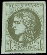 * EMISSION DE BORDEAUX - 39Cb  1c. Olive Foncé, R III, Ch. Légère, TB - 1870 Bordeaux Printing