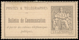 (*) TELEPHONE - Téléphone 17 : 30c. Sépia Sur Lilas, Pt Roux Sinon TB - Telegraph And Telephone