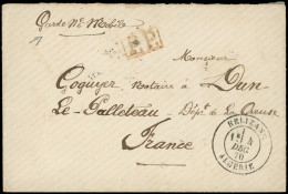 Let Guerre De 1870 -  Càd RELIZANE 4/12/70 S. Env., Mention "Garde Mobile", TB - War 1870
