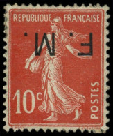 * FRANCHISE MILITAIRE - 5    10c. Rouge, Surcharge RENVERSEE, TB - Military Postage Stamps