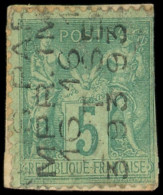 (*) PREOBLITERES - 15  Sage,  5c. Vert, 16 SEPT 93 Sur Petit Fragt, B/TB - 1893-1947