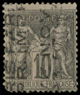 (*) PREOBLITERES - 16a Sage, 10c. Noir Sur Lilas, Surch. Verticale NOV Sans Quantième, B/TB, Certif. Calves - 1893-1947