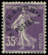 ** PREOBLITERES - 62  Semeuse Camée, 35c. Violet, Bon Centrage, TB - 1893-1947