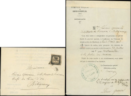 Let TAXE - 6   30c. Noir, Obl. OR 4 Fois Sur Avertissement Du Tribunal De Montluel 29/7/83, Cachet Bleu CAMP DE LA VALBO - 1859-1959 Covers & Documents