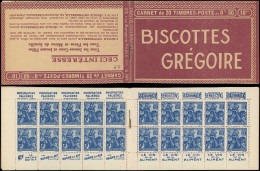 CARNETS (N° Yvert) - 257-C5    Jeanne D'Arc, 50c. Bleu, N°257a, T I, S. 165, BISCOTTES GREGOIRE, TB - Other & Unclassified