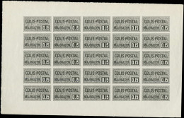 (*) COLIS POSTAUX  (N° Et Cote Maury) - 19   0,15 Noir, NON DENTELE, Tirage Spécial Sans Gomme, FEUILLE De 25, RR Et TB - Mint/Hinged