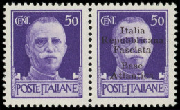 ** Spécialités Diverses - BASE NAVALE ITALIENNE 11d : 50c. Violet Tenant à NON SURCHARGE, TB. C, Cote Et N° Maury - War Stamps