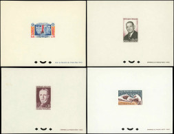 EPREUVES DE LUXE - 1404, 1412, 1423 Et 1477 Sapeurs Pompiers, R. Coty, Mandel, J. Du T 1966, 4 épreuves, TB - Luxury Proofs