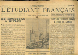 Guerre 1939/1945 - 2 Journaux "L'Etudiant Français" N°6 Et 7 De Février Et Mars 1938, TB - WW II