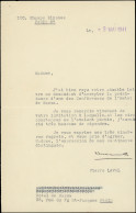 Guerre 1939/1945 - Lettre Dactylographique Du 3/5/41 Signée Pierre Laval, TB - WW II