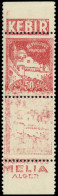 ** ALGERIE 79A : 50c. Rouge, PAIRE Verticale De Carnet Avec Pub, 1 Ex. Impression DETRUITE, TB - Sonstige & Ohne Zuordnung