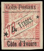 * COTE D'IVOIRE Colis Postaux 10b : 4f. Sur 30c. Carmin, 1 Grande étoile à Gauche, TB. C - Sonstige & Ohne Zuordnung