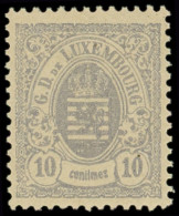 ** LUXEMBOURG 42 : 10c. Gris-violet, TB - 1859-1880 Wappen & Heraldik