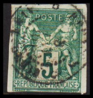 1877-1877. COLONIES FRANCAIS. 5 C REPUBLIQUE FRANCAISE. Pax & Mercur.  - JF537337 - Sonstige & Ohne Zuordnung