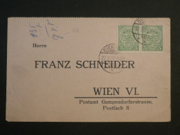 DF14  LUXEMBOURG  BELLE  CARTE   1920 DIEKIRCH  A WIEN AUTRICHE  + PAIRE DE TP  +AFF. INTERESSANT+++++ - 1907-24 Ecusson