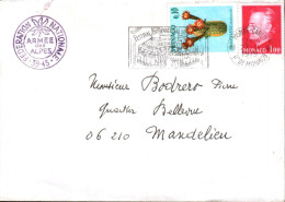 MONACO AFFRANCHISSEMENT COMPOSE SUR LETTRE POUR LA FRANCE 1979 - Covers & Documents