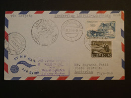 DF14  LUXEMBOURG  BELLE  LETTRE  1953 SONDERFLUGT LEIPZIG AMSTERDAM PAYS BAS  +AFF. INTERESSANT+++++ - Lettres & Documents