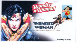 USA 2016 Wonder Woman,Comics,DC,Shield,Superheroine,Princess Diana Of Themyscira, FDC Cover (**) - Brieven En Documenten