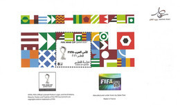 FIFA Arab Cup 2021 Qatar Football Soccer Championship, New Issue Bulletin Brochure, Sports Hologram Logo Trophy - Andere & Zonder Classificatie