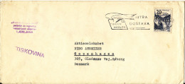 Yugoslvia Cover Sent To Denmark Single Franked - Brieven En Documenten