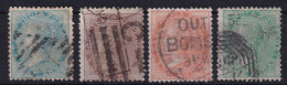 INDIA 1865 - Canceled - SG# 54, 58, 62, 64 - 1858-79 Crown Colony