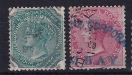 INDIA 1866 - Canceled - SG# 69, 73 - 1858-79 Crown Colony