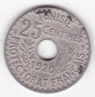 Protectorat Français 25 Centimes 1920 , Bronze Nickel, Lec# 131 - Túnez