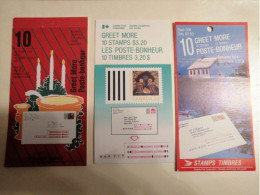 Lot De 3 Carnets Du Canada Illustré Noël - Full Booklets