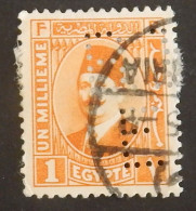 EGYPTE  YT 118  OBLITÉRÉ PERFORE  "ROI FOUAD 1ER" ANNÉES 1927/1932 VOIR 2 SCANS - Used Stamps