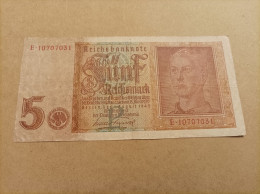 Billete De Alemania De 5 Mark Año 1942 - A Identificar