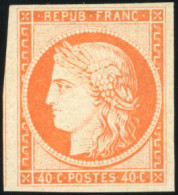 * 5a - 40c. Orange Vif. Amorce D'un Voisin. SUP. R. - 1849-1850 Cérès