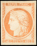 * 5g - 40c. Orange. Réimpression De 1862. SUP. - 1849-1850 Cérès