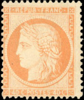 * 38b - 40c. Orange Très Clair. Très Frais. Décentré. - 1870 Siège De Paris