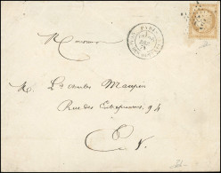 Obl. 55 - 15c. Bistre Obl. étoile De Paris 32 S/lettre Locale Frappée Du CàD De PARIS - QUAI DES ORFEVRES Du 26 Décembre - 1871-1875 Ceres