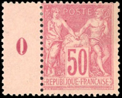 * 104 - 50c. Rose. Millésime 0. TB. - 1876-1878 Sage (Typ I)