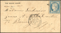 Obl. 37 - 20c. Siège, Obl. étoile S/Gazette Des Absents N°33 Du 28 Janvier 1871, Frappée Du CàD De PARIS (60) Du 30 Janv - Guerre De 1870