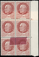 ** 517k - 1F.50 Pétain Brun. Bloc De 6. Impression Raccord Sur 4 Timbres Et Sonnette Sur 2. BdeF. SUP. R - Other & Unclassified