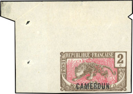 ** 85b - 2c. Sépia Et Rose. ND. Grand Coin De Feuille. SUP. - Autres & Non Classés