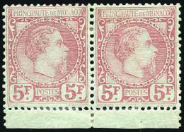 * 10 - Paire Du 5F. Charles III. Bas De Feuille. Centrage Parfait Fraicheur Postale. La Plus Belle Des 3 Paires Connues. - Autres & Non Classés