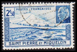 1941. SAINT-PIERRE-MIQUELON. Philippe Pétain 2F50 Very Unusual Cancelled.  - JF537381 - Lettres & Documents