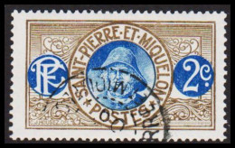 1909-1917. SAINT-PIERRE-MIQUELON. Fisher 2 C.  (Michel 74) - JF537401 - Covers & Documents