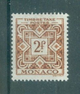 MONACO - TIMBRES-TAXE N°33* MH Trace De Charnière SCAN DU VERSO. - Impuesto